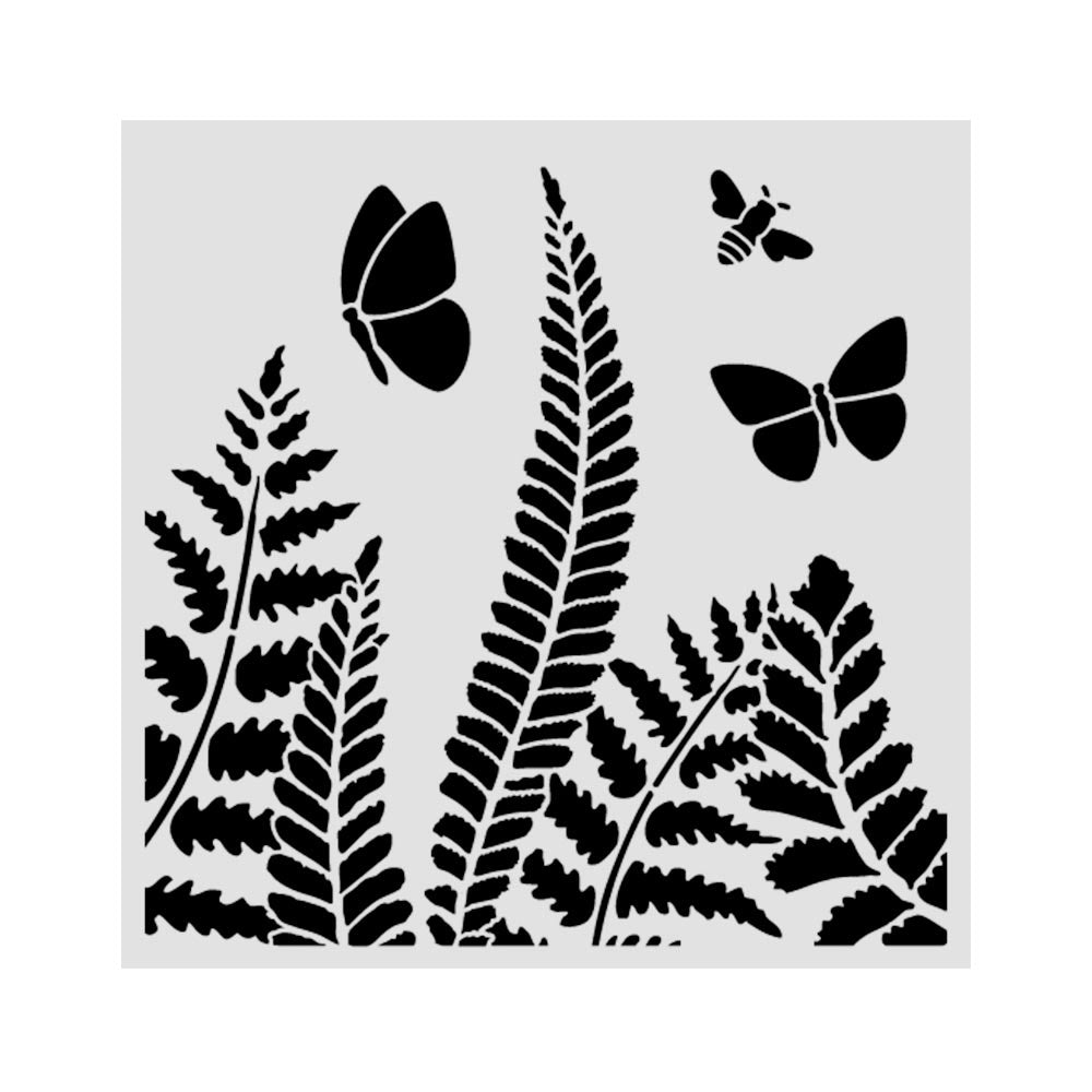 Stamperia Daisy Art Thick Stencil 18x18cm Fern