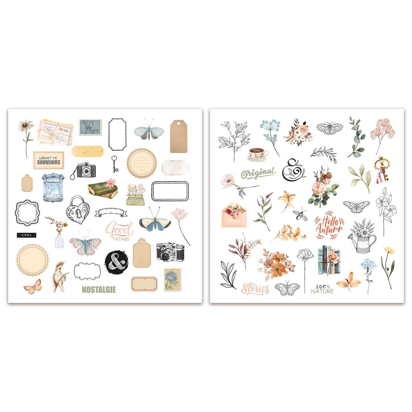 Les Ateliers De Karine Vintage Journal Die Cuts Bundle