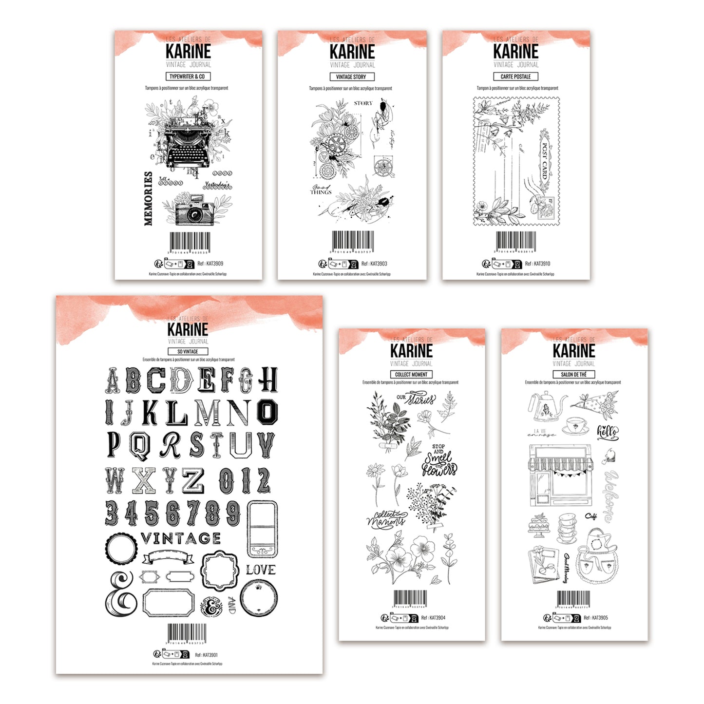 Les Ateliers De Karine Vintage Journal Stamp Bundle
