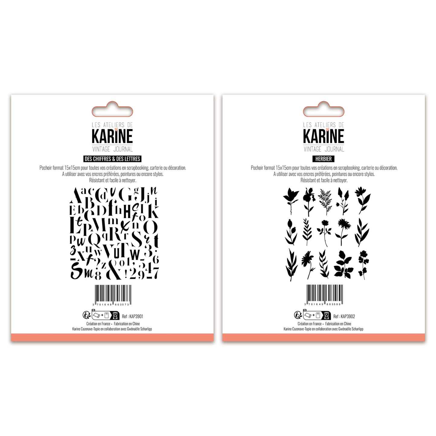 Les Ateliers De Karine Vintage Journal Stencil Bundle