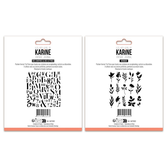 Les Ateliers De Karine Vintage Journal Stencil Bundle