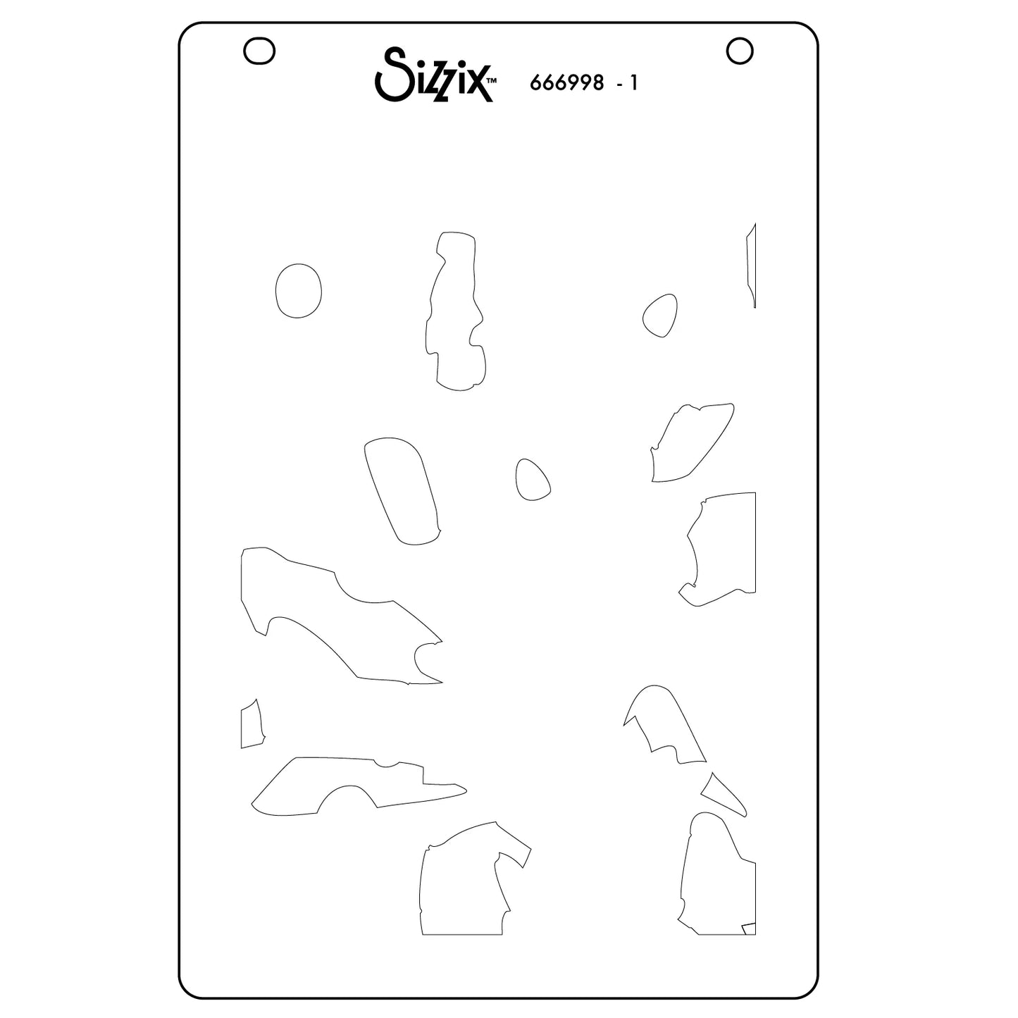 Sizzix A6 Layered Stencils 4PK Paper Scraps by Catherine Pooler