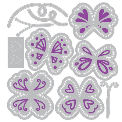 Sizzix Framelits Die Set 10PK Bright Butterflies #2 by Catherine Pooler