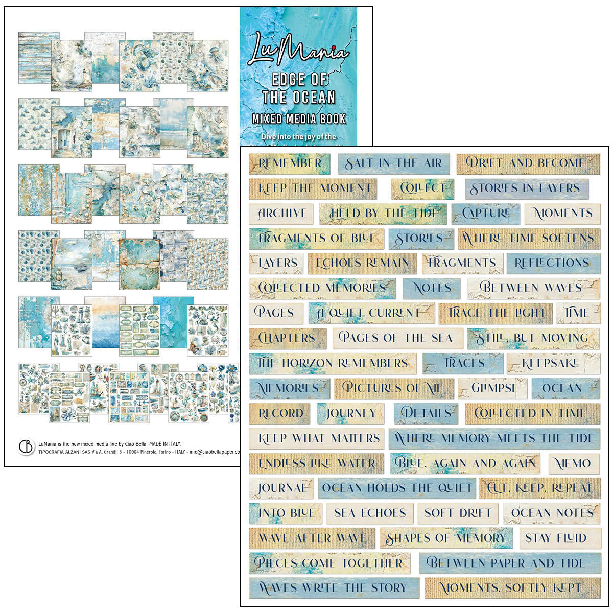 Ciao Bella Edge of the Ocean A4 Maxi Mixed Media Book