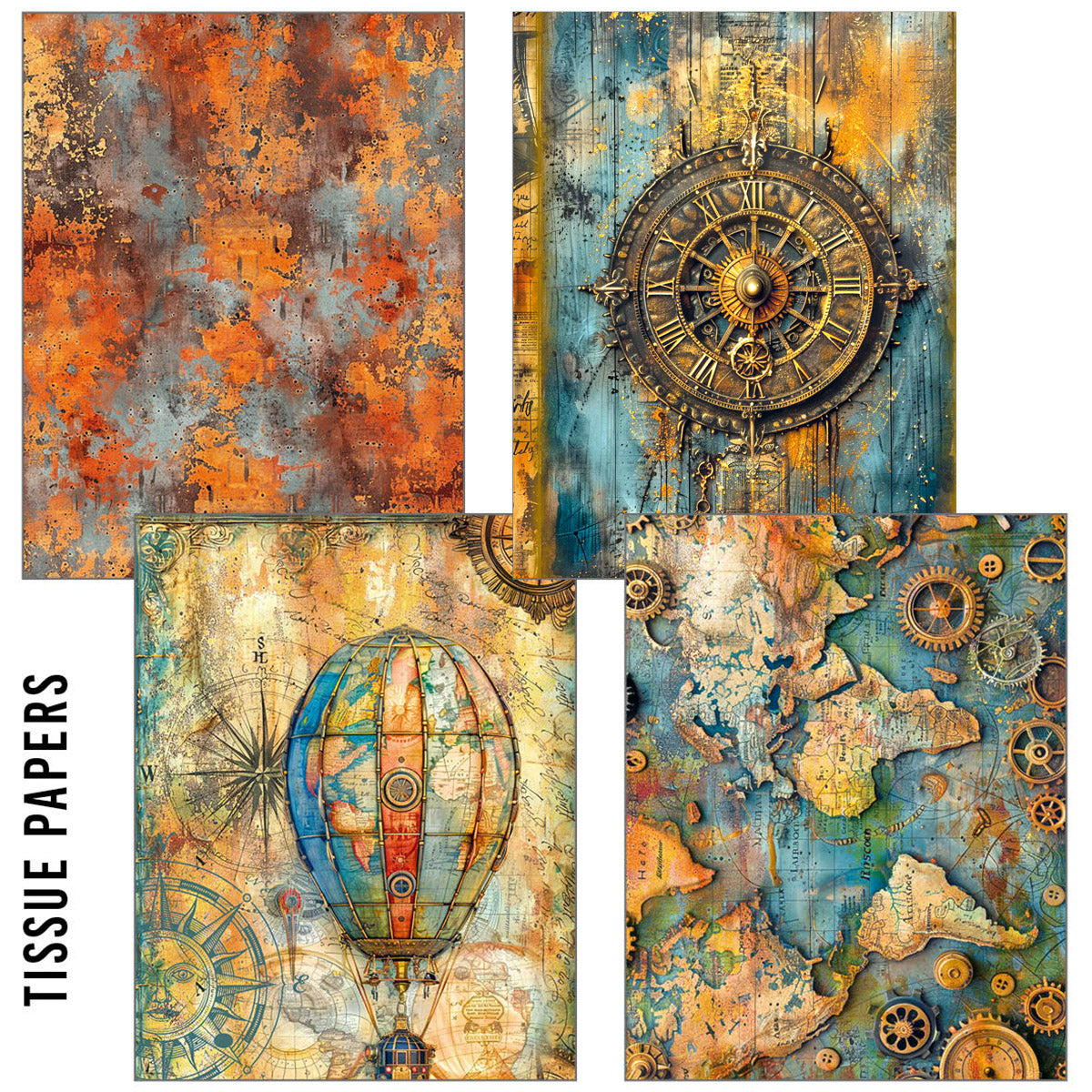 Ciao Bella Craftmix Mixed A5 Paper Pack Past Time (8pcs)