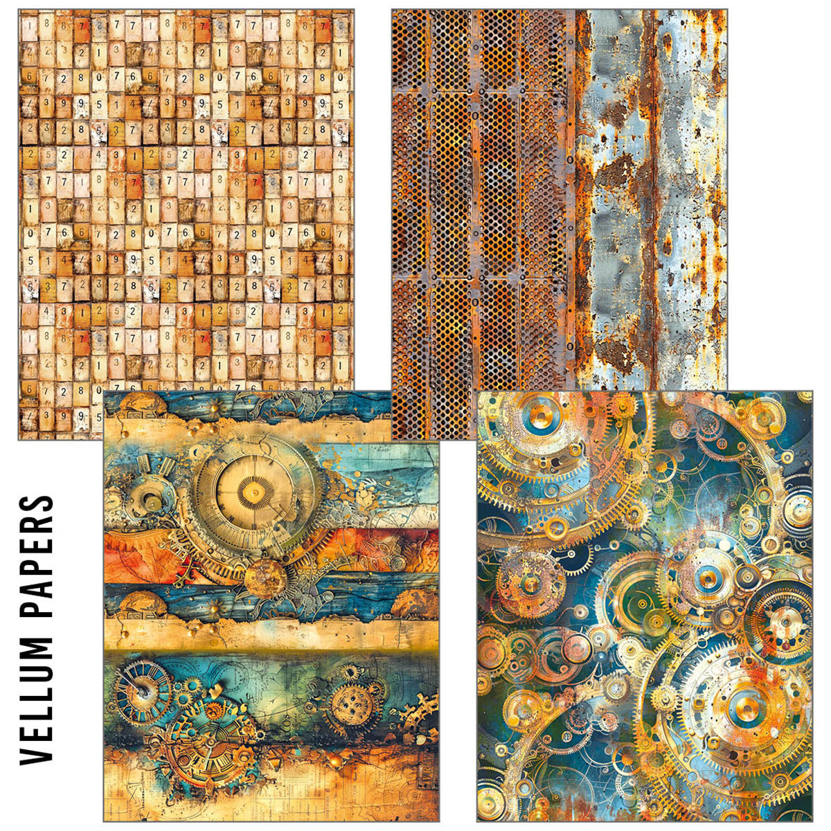 Ciao Bella Craftmix Mixed A5 Paper Pack Past Time (8pcs)