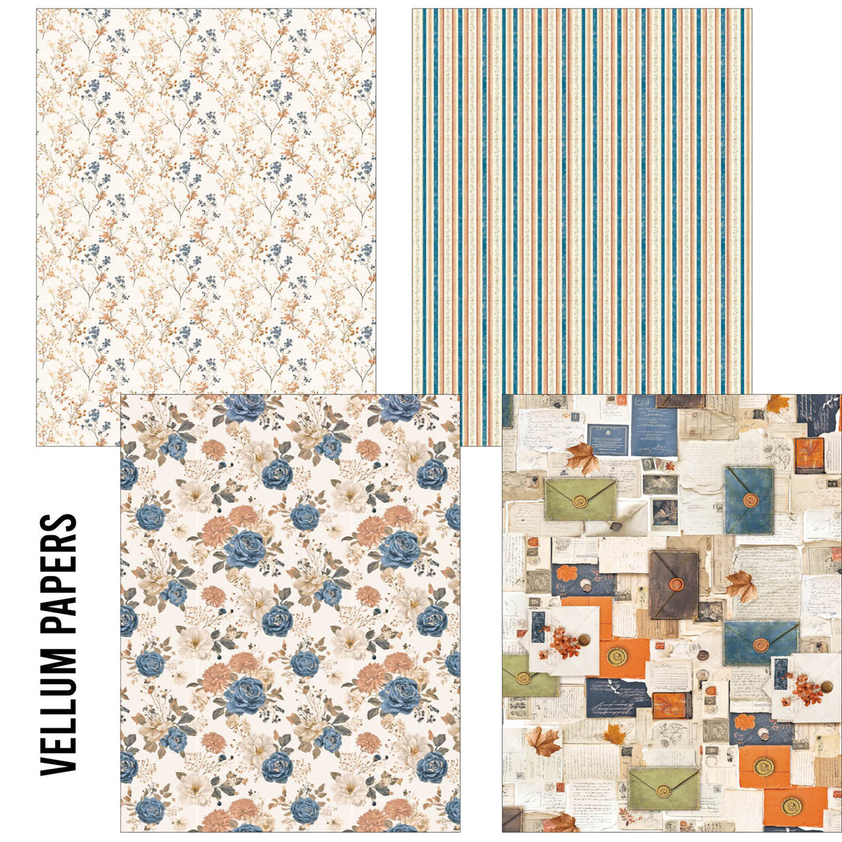 Ciao Bella Poetry Craftmix Mixed A5 Paper Pack (8pcs)