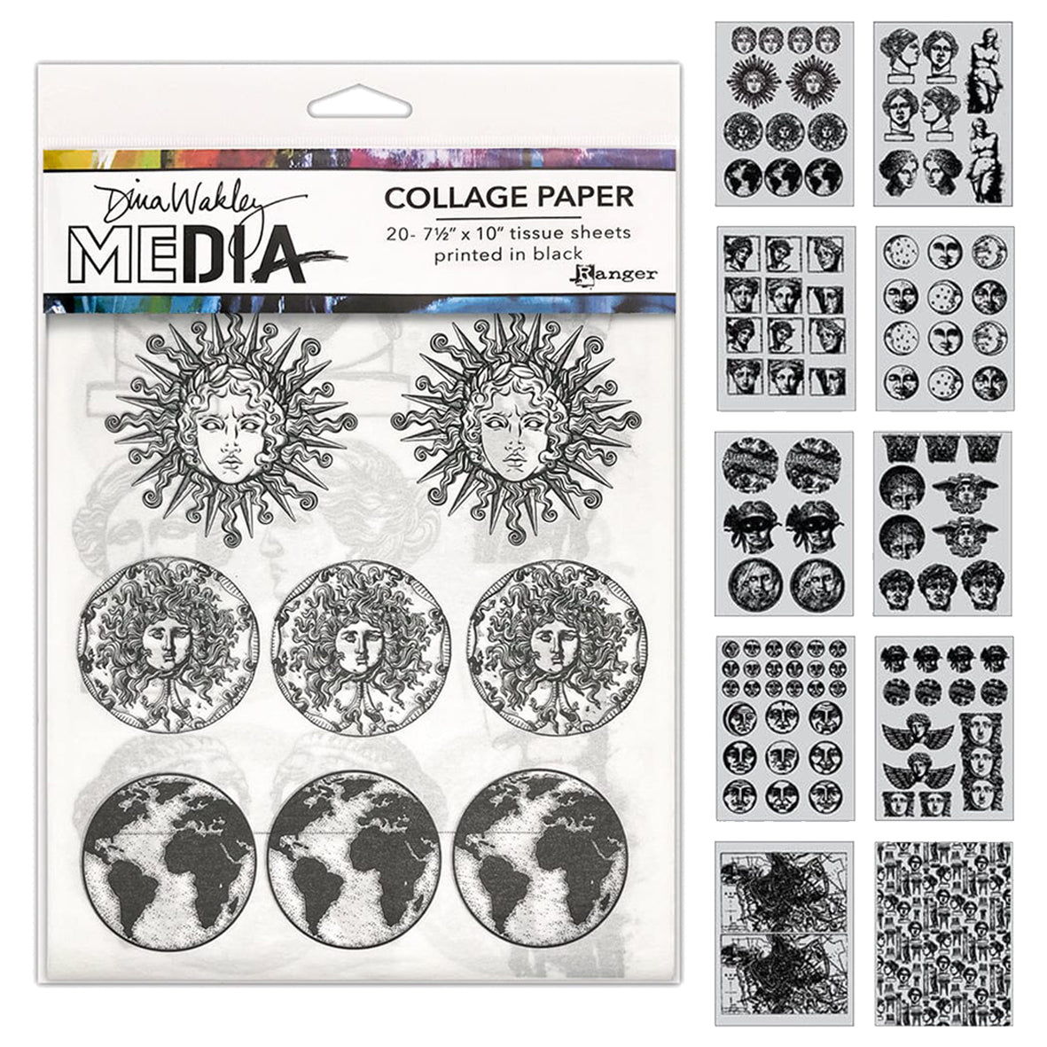 Ranger Dina Wakley MEdia Collage Paper Antiquities