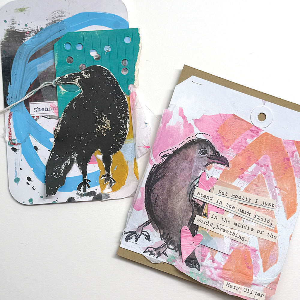 Ranger Dina Wakley MEdia Cling Stamp - Scribbly Ravens