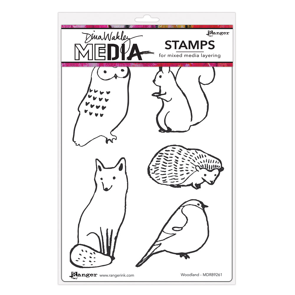 Ranger Dina Wakley MEdia Cling Stamp - Woodland