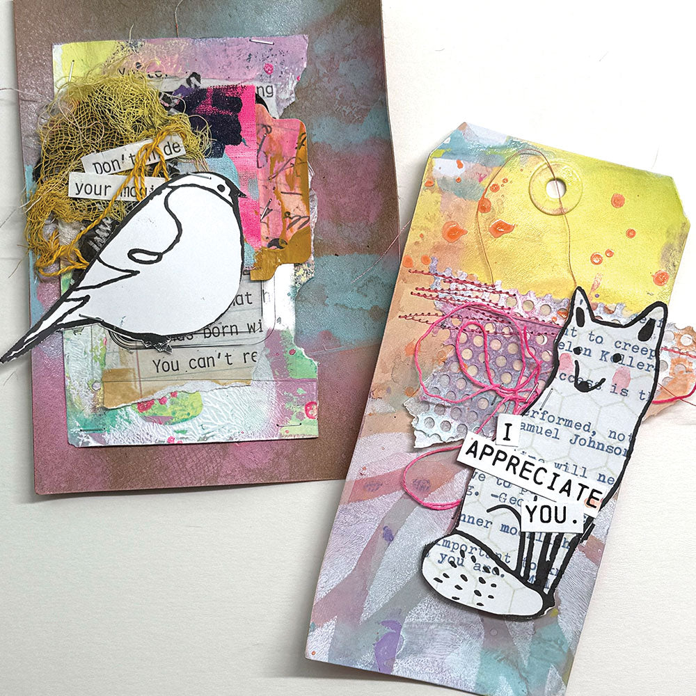 Ranger Dina Wakley MEdia August 2025 Cling Stamp Bundle