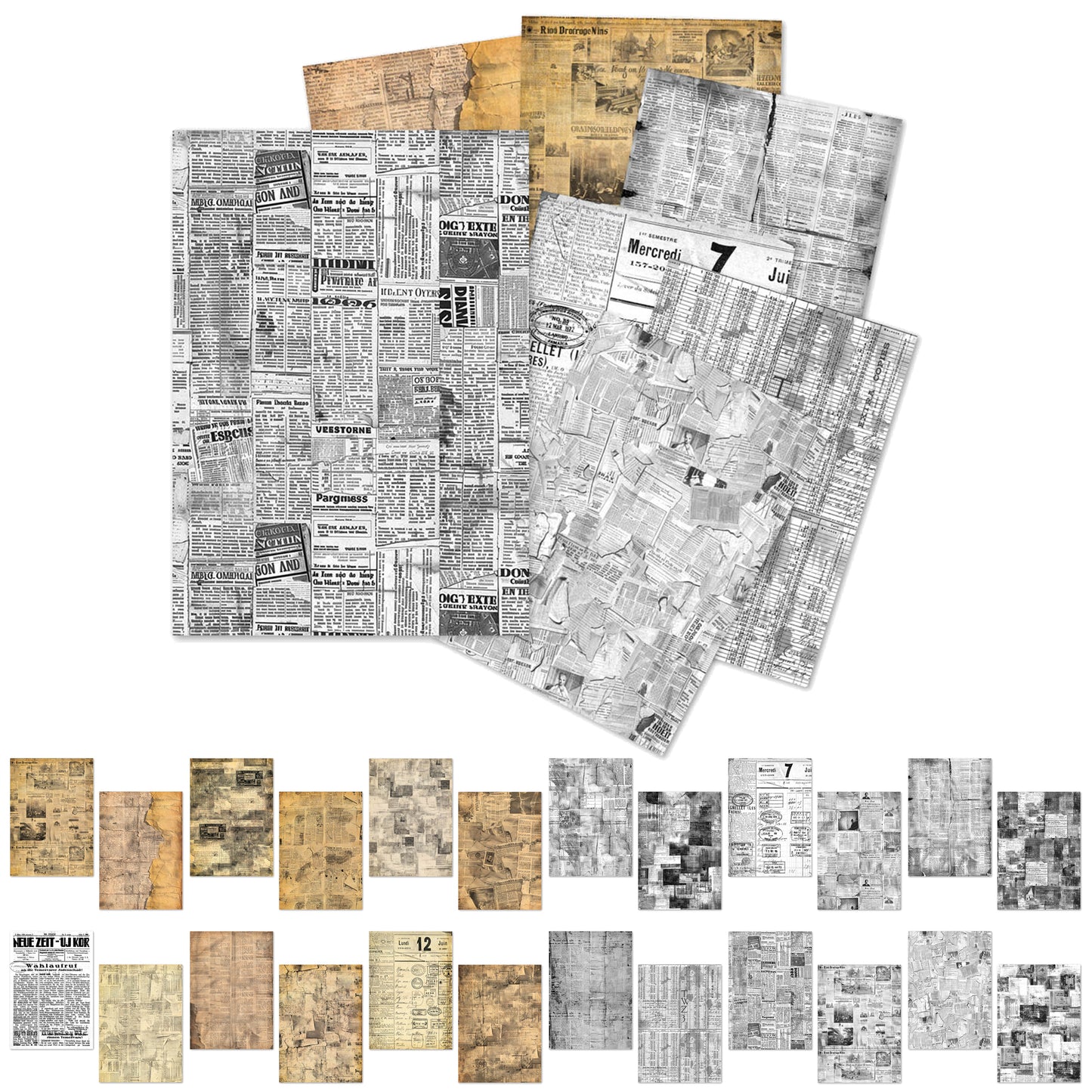 Ciao Bella Tissue Paper Set A5 Newspapers (24pcs)