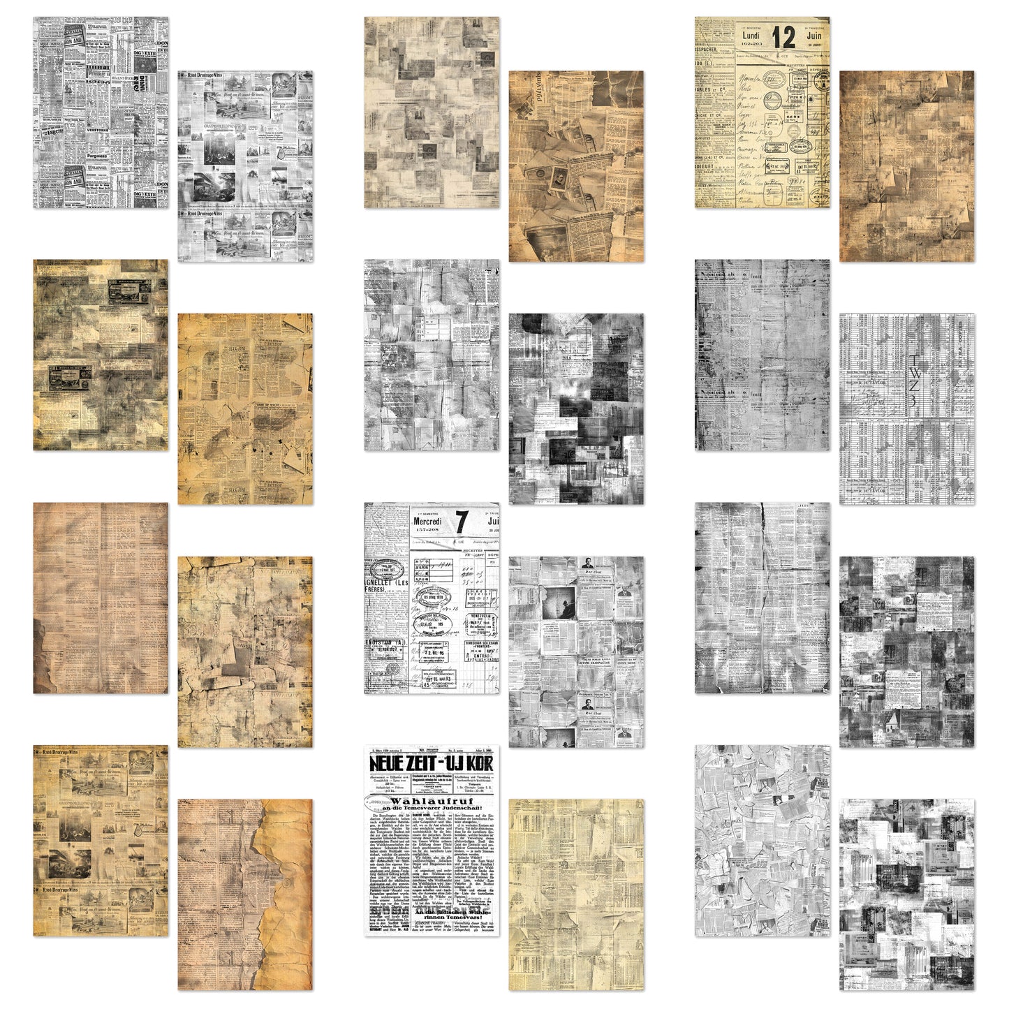 Ciao Bella Tissue Paper Set A5 Newspapers (24pcs)