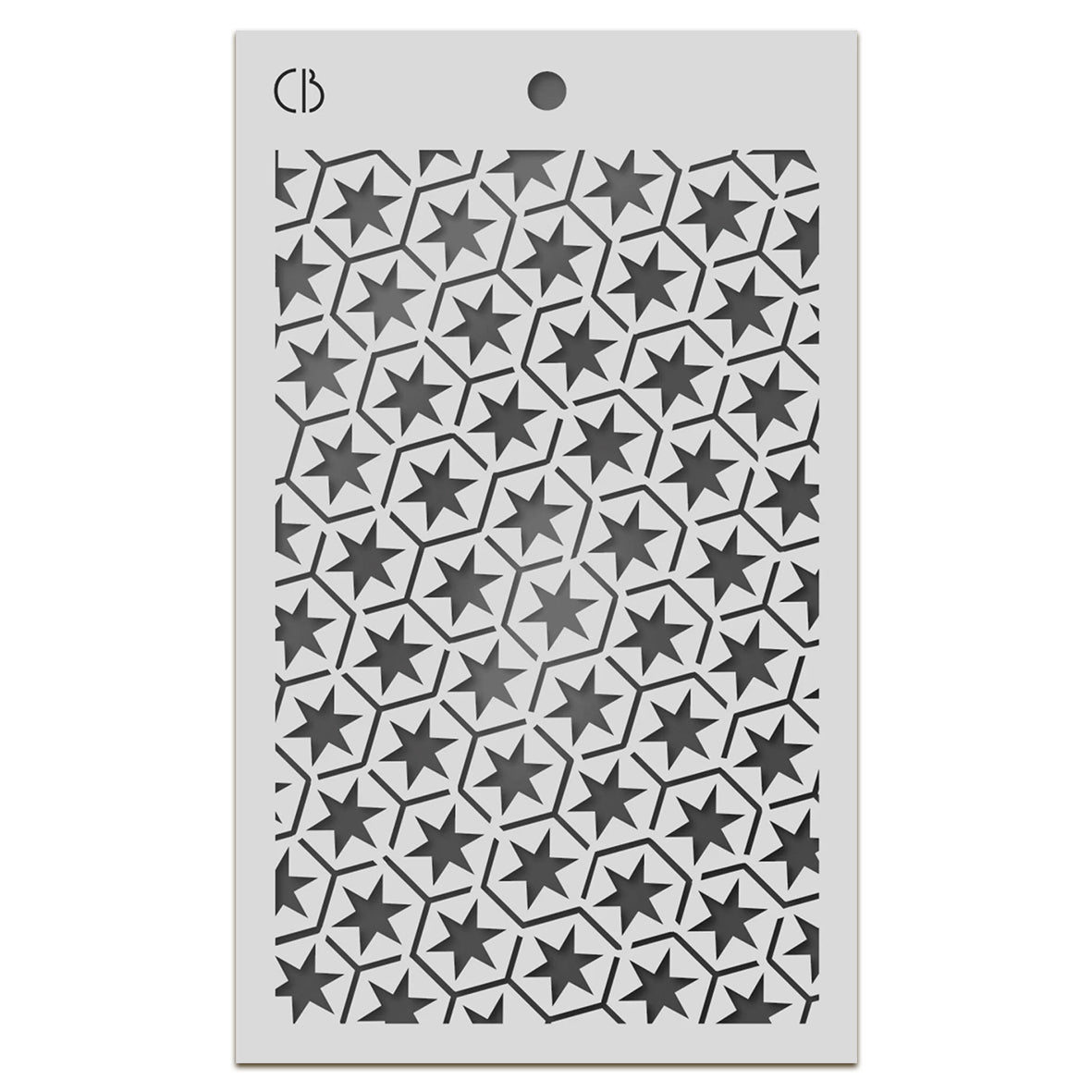 Ciao Bella Celestial 5x8 Inch Texture Stencil Star Six