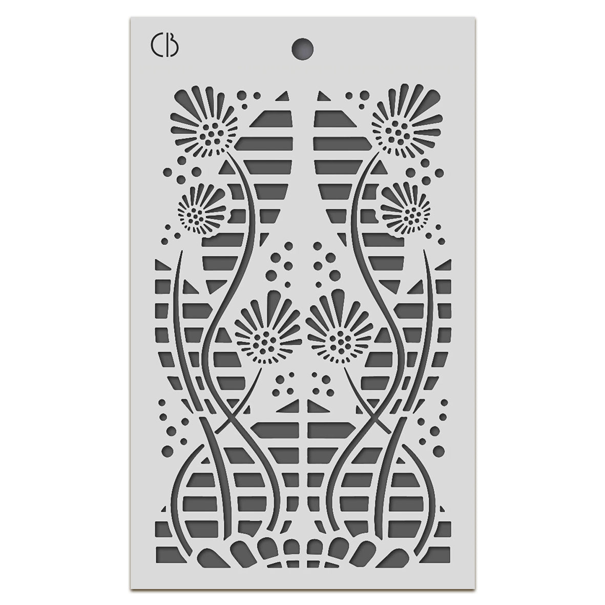 Ciao Bella Celestial 5x8 Inch Texture Stencil Tikal