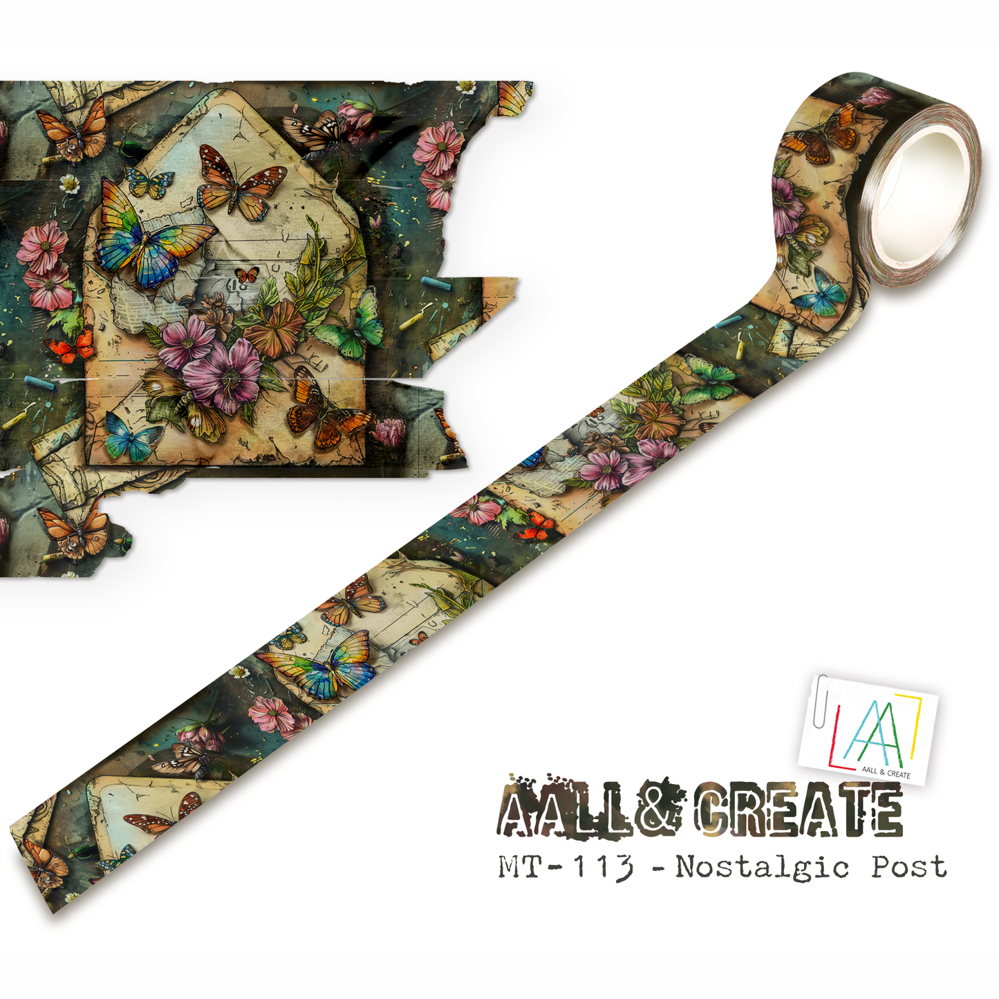 MT-113 - 25mm x 10m Washi Tape - Nostalgic Post (Layer-It-Up!)