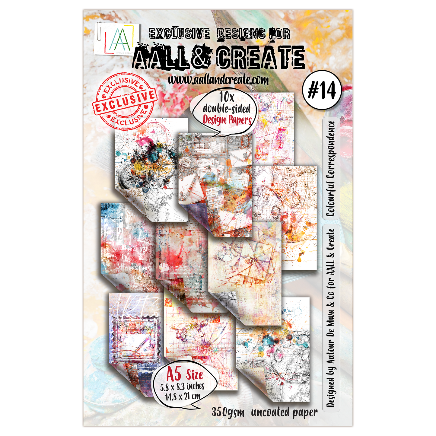 #14 - A5 Design Paper - Colourful Correspondence