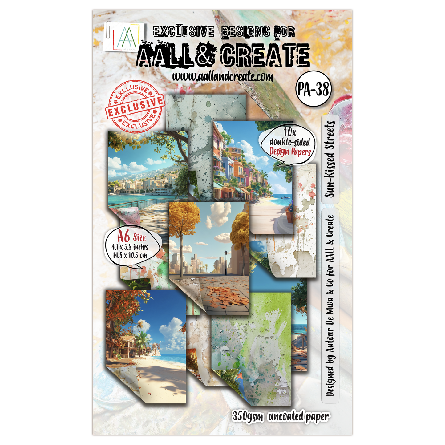 #PA-38 - A6 Design Paper - Sun-Kissed Streets