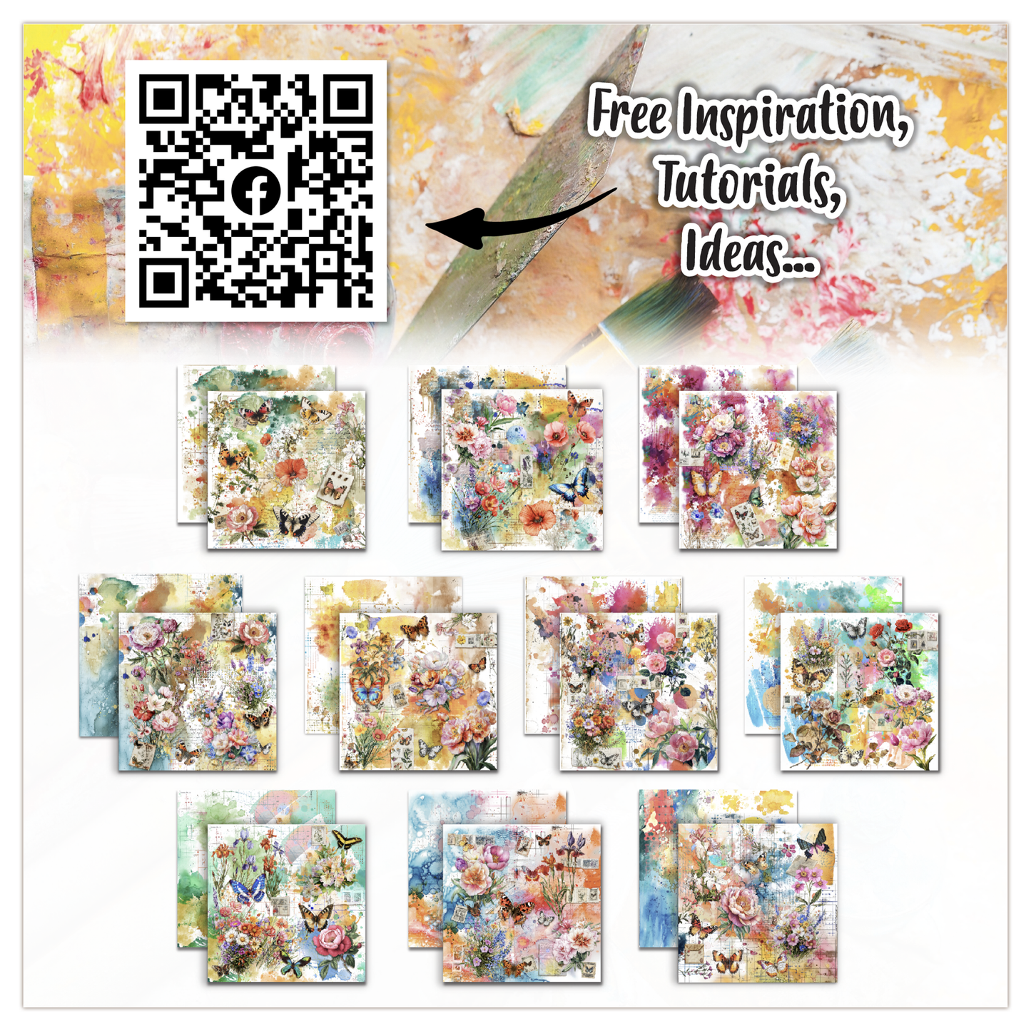 #PA-44 - 12 x 12 (inch) Design Paper - Canvas Play