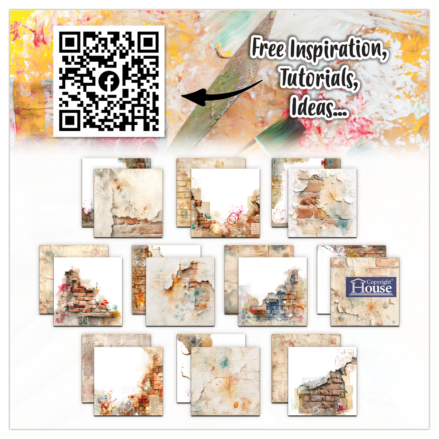 PA-51 - 12 x 12 (inch) Design Paper - Surface Marks