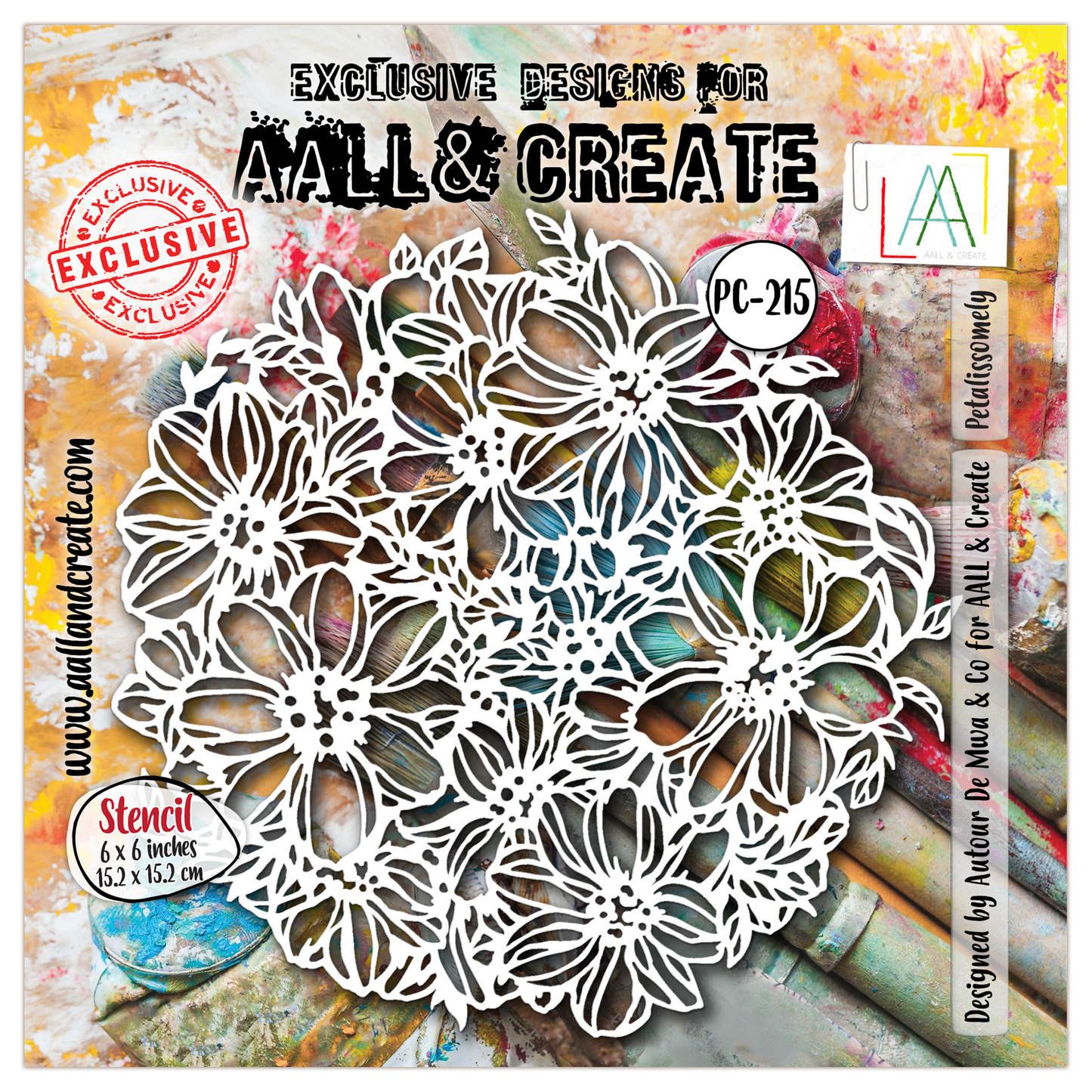 #215 - 6"x6" Stencil - Petalissomely