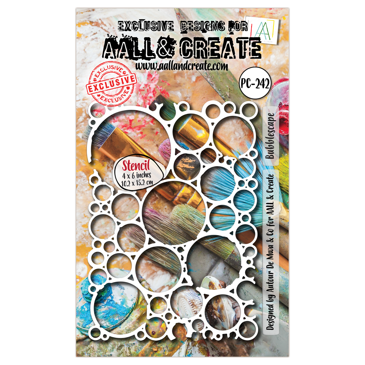 #242 - 4x6 (inch) Stencil - Bubblescape