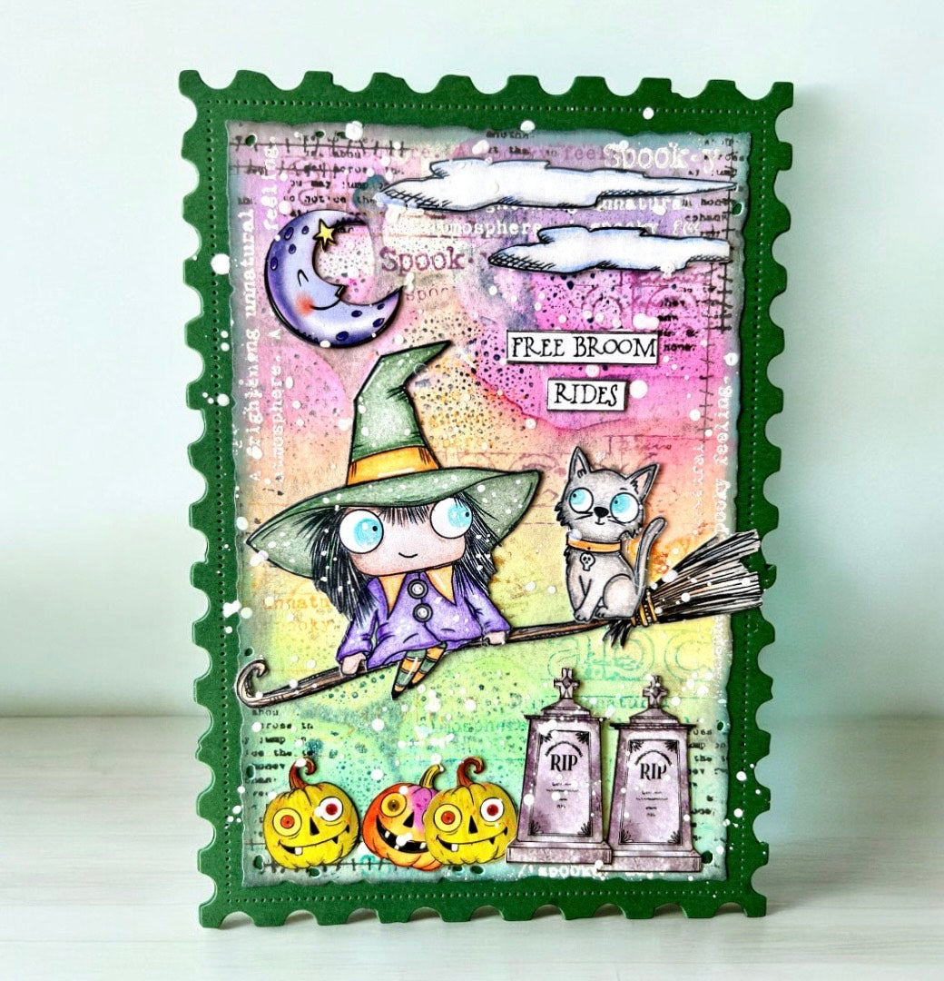 #TP-1298 - A7 Stamp Set - Free Broom Rides