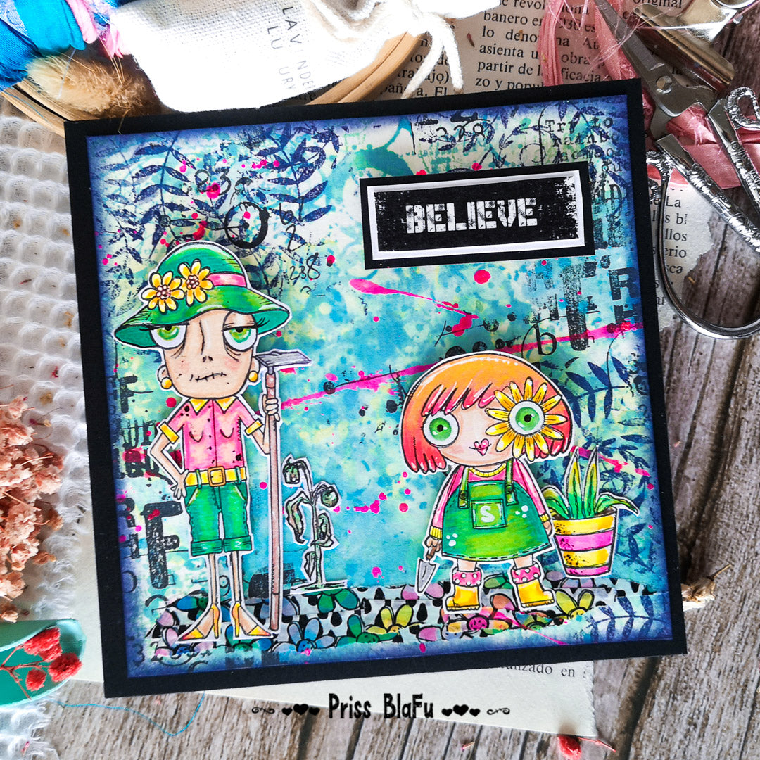 TP-738 - A7 Clear Stamp Set - Gardener Dee