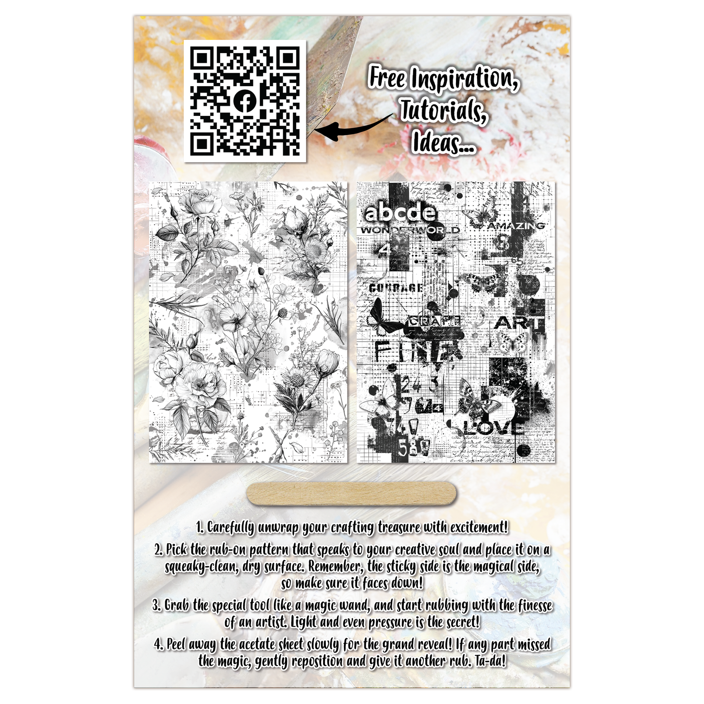 #RO-19 - A5 Rub-Ons - Edgy Botanica