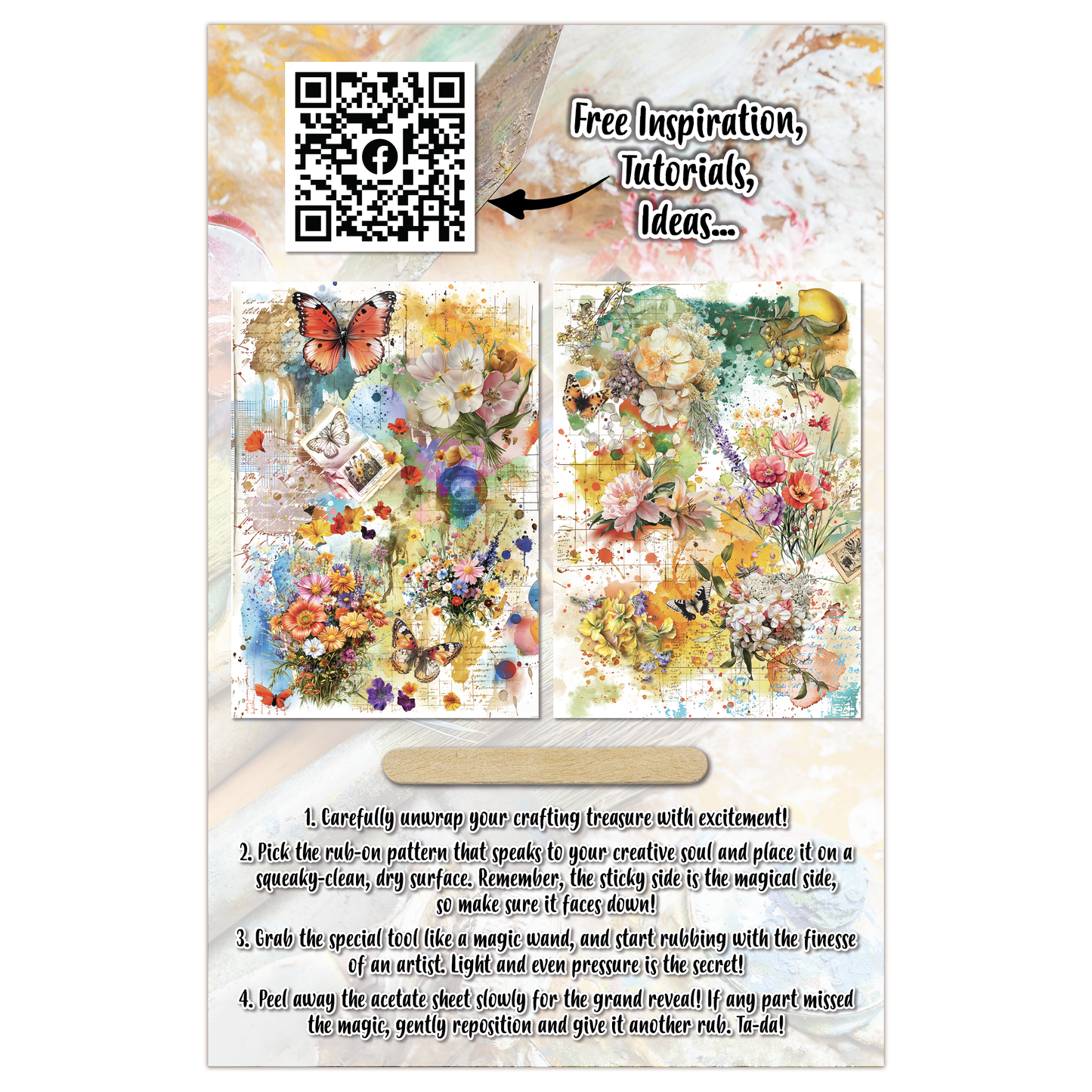 #RO-22 - A5 Rub-Ons - Citrus Kissed Meadows