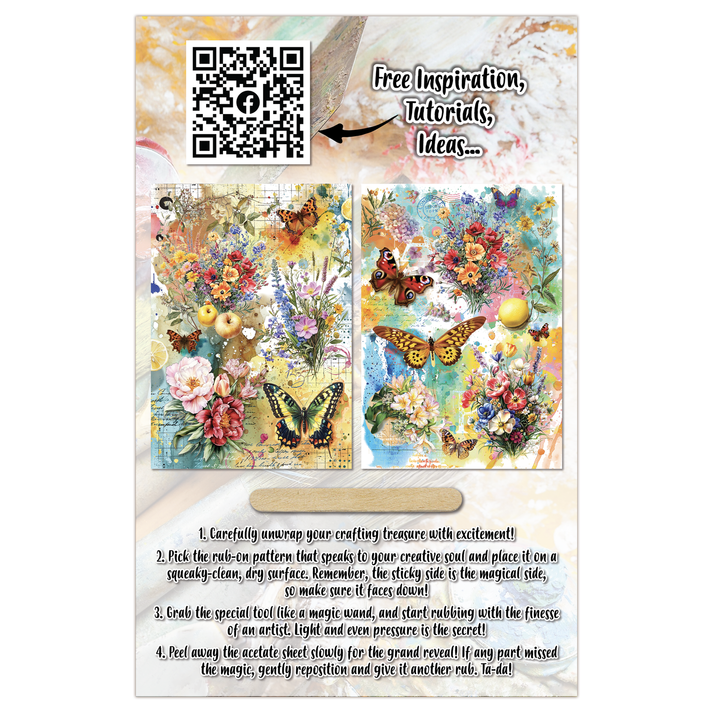 #RO-24 - A5 Rub-Ons - Zesty Blossoms