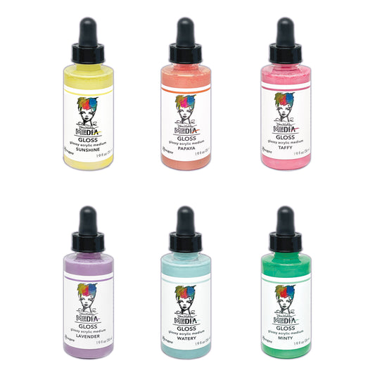 Ranger Dina Wakley MEdia Gloss Dropper Style Bundle - August 2025 New Colours