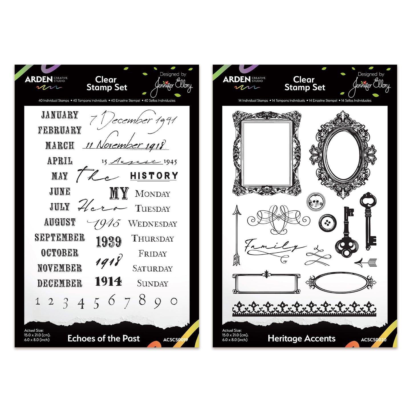 Arden Creative Studio Stamp Bundle - Echoes of the Past & Heritage Accents