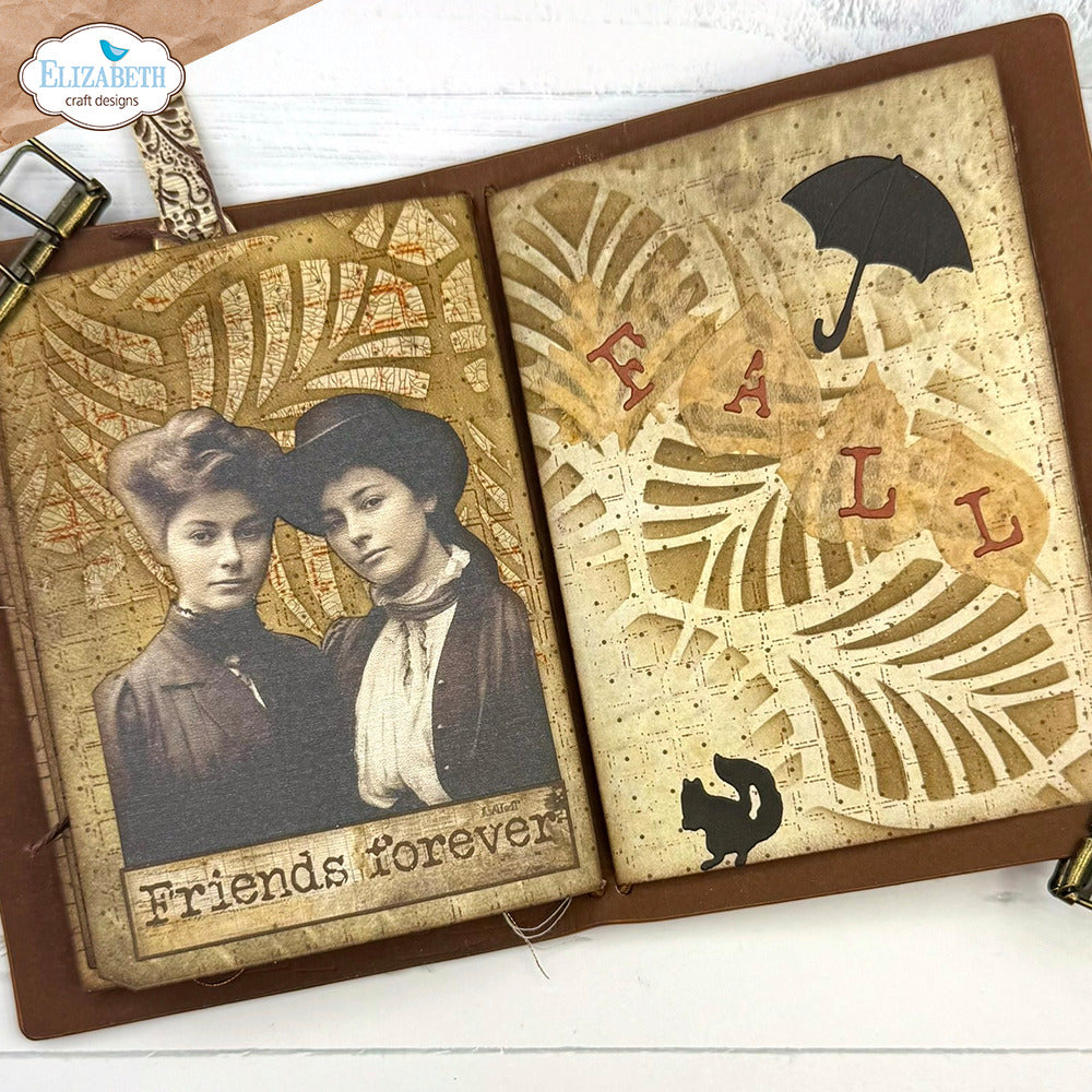 Elizabeth Craft Designs Golden Season - Stencil Journal Stencils 9