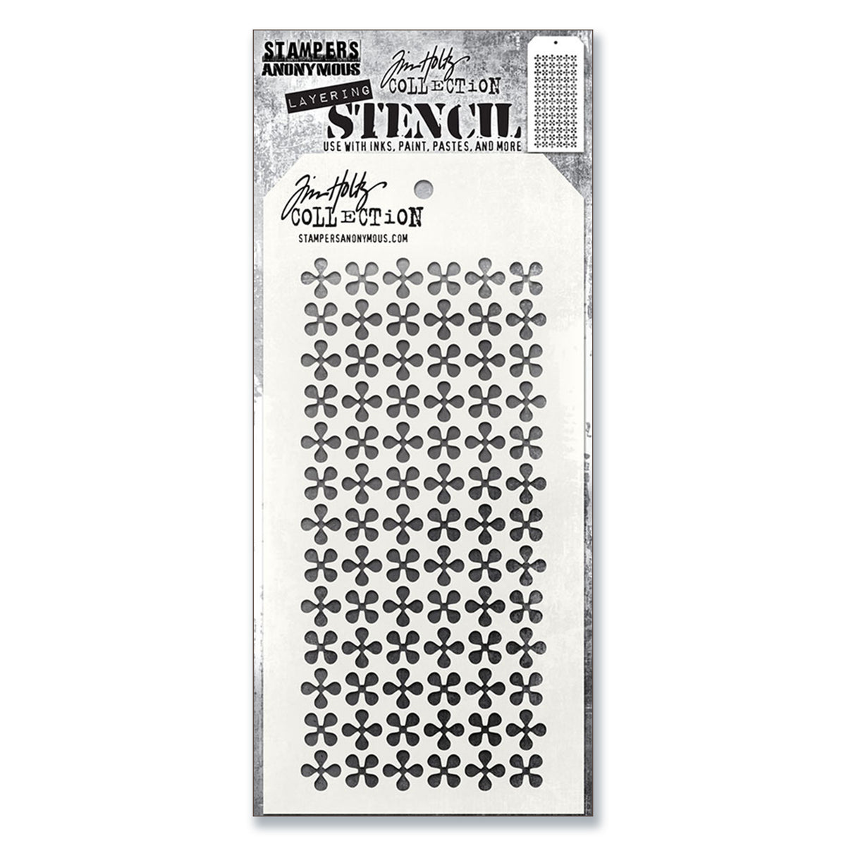 Stampers Anonymous Tim Holtz Layering Stencil: Retro Pinwheel