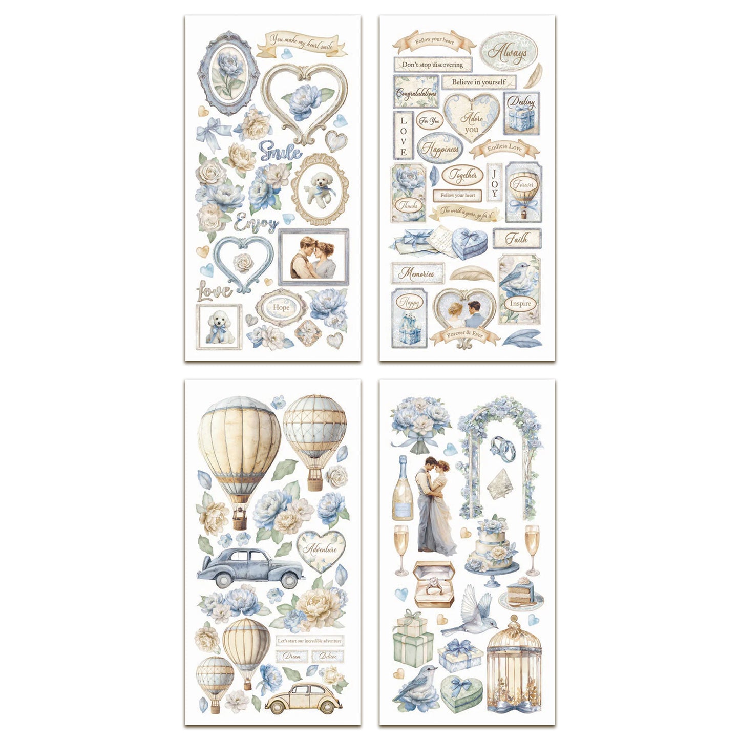 Stamperia Timeless 6x12 Inch Paper Cut-outs (4pcs)
