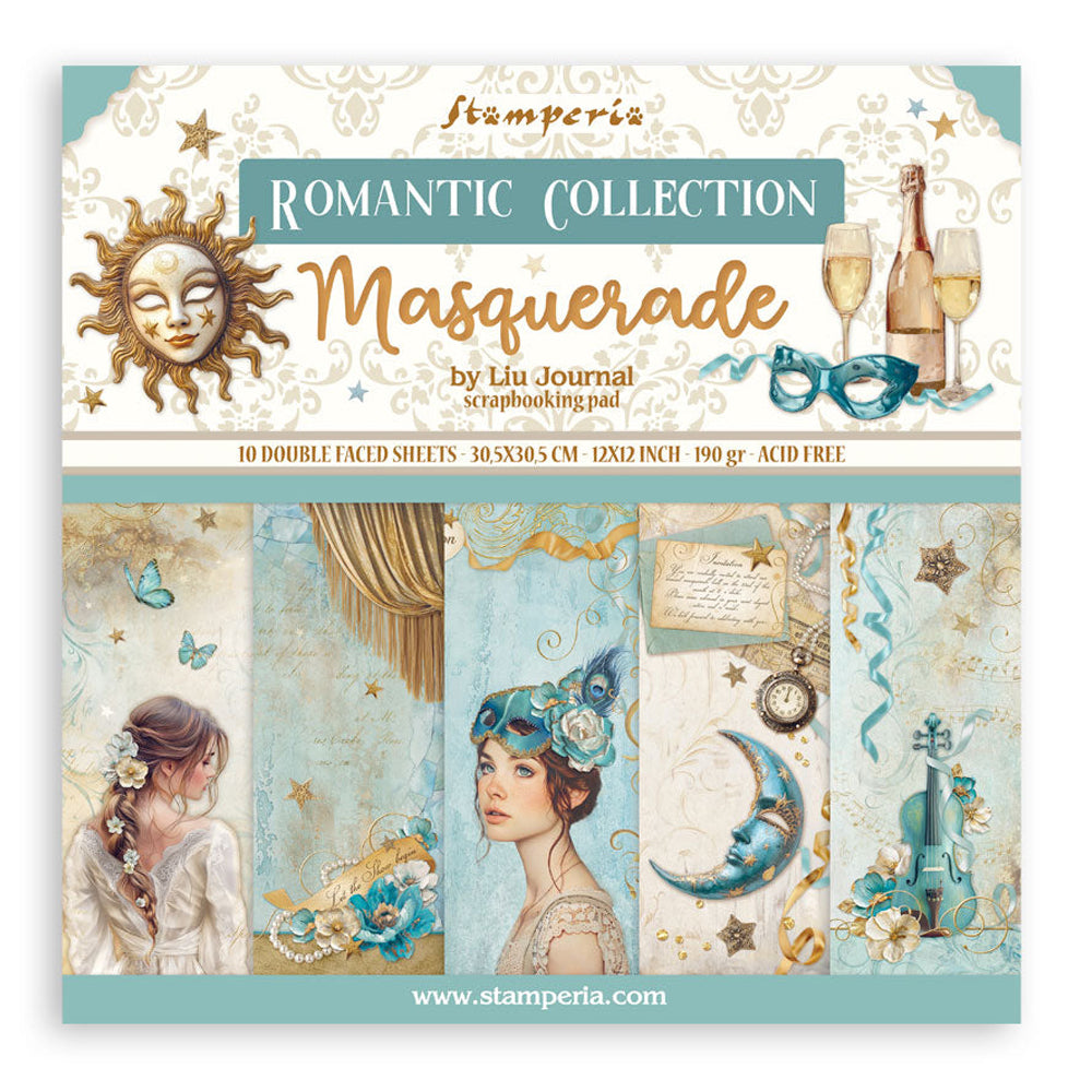 Stamperia Masquerade 12x12 Inch Paper Pack