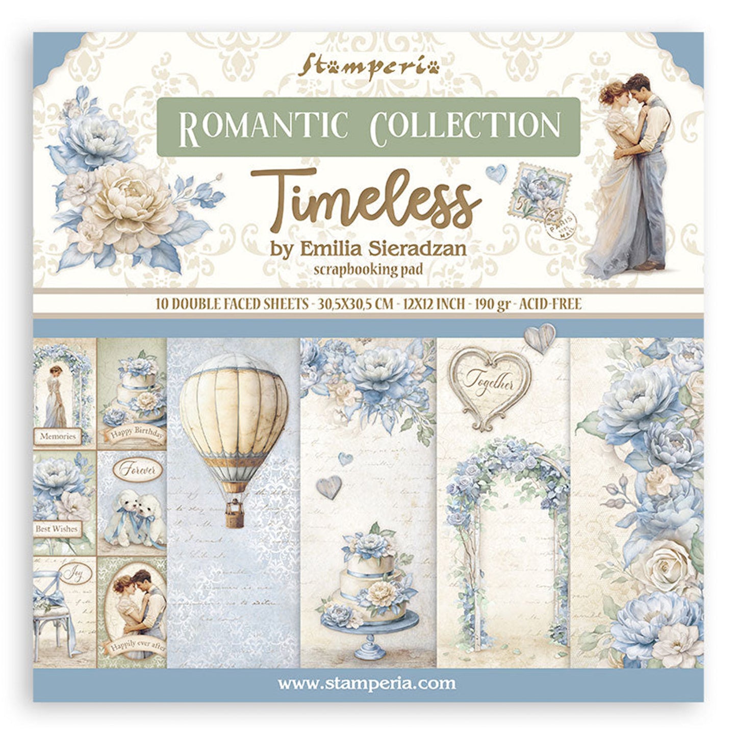 Stamperia Timeless 12x12 Inch Paper Pack