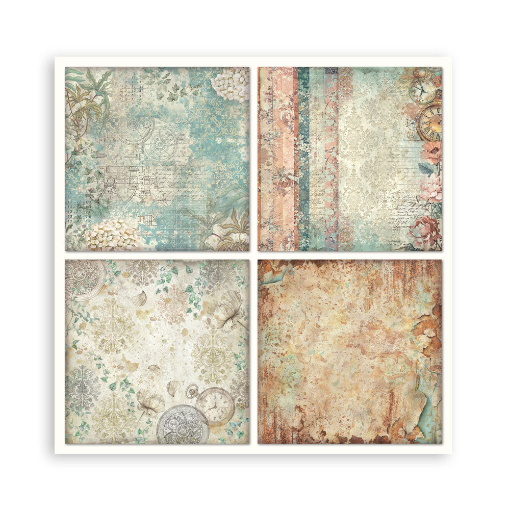 Stamperia Gardens of Time 8x8 Inch Paper Pack Maxi (Singel Face) (SBBSXB24)