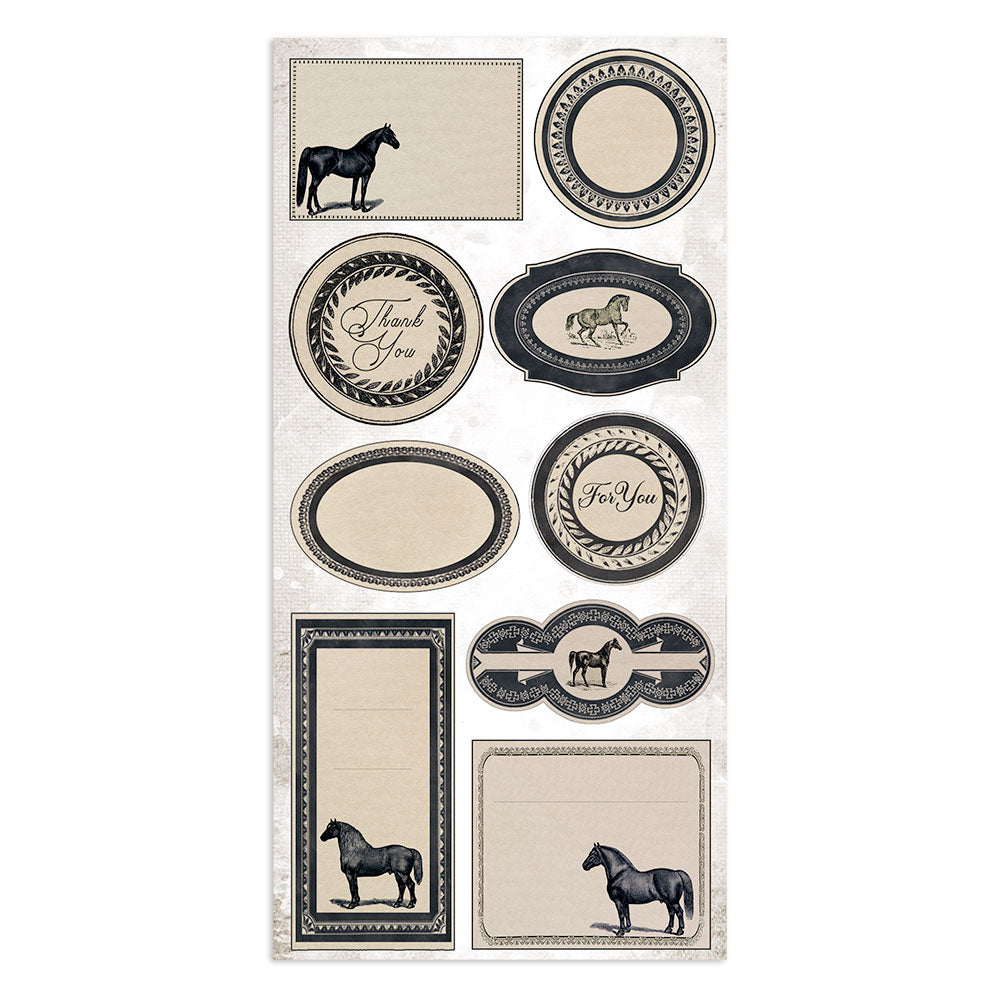 Stamperia Collectables 10 sheets 15 x 30.5 cm (6 x 12) Romantic Horses
