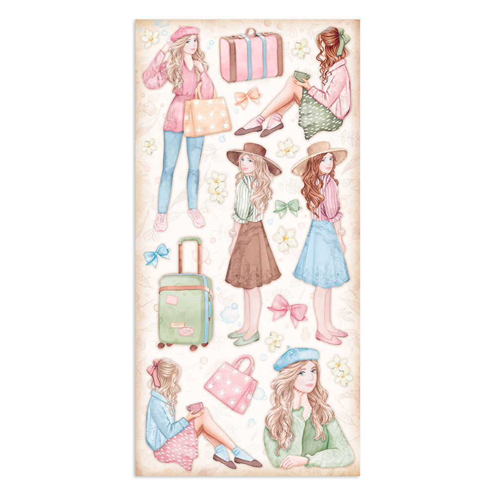 Stamperia Collectables 10 sheets 15x30.5cm (6x12) Create Happiness Oh La La