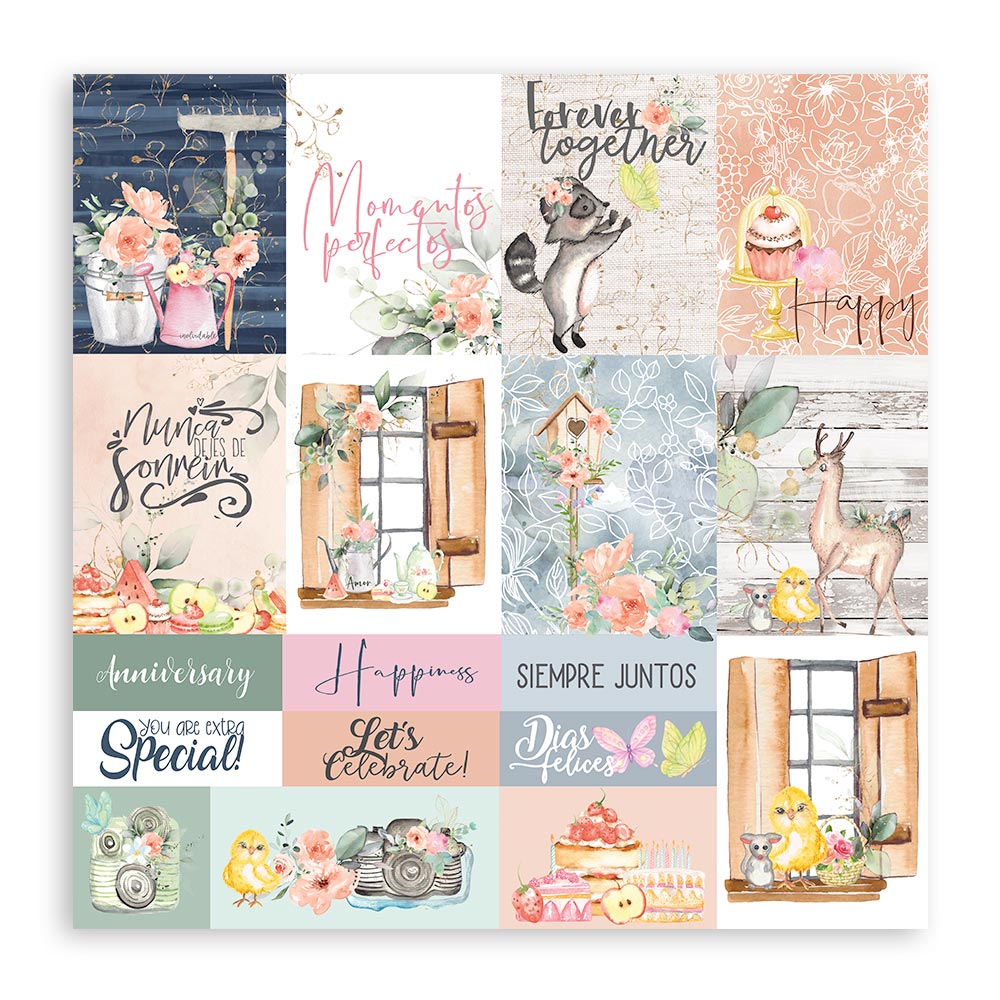 Stamperia Scrapbooking Pad 22 Double Sided Sheets 30.5 x 30.5 cm (12 x 12) Celebration