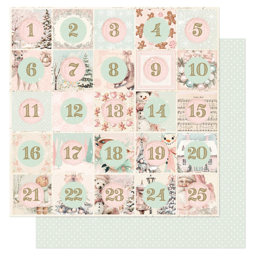 Prima Marketing Christmas Blush - 12 x 12 Double Sided Paper - Countdown To The Magic