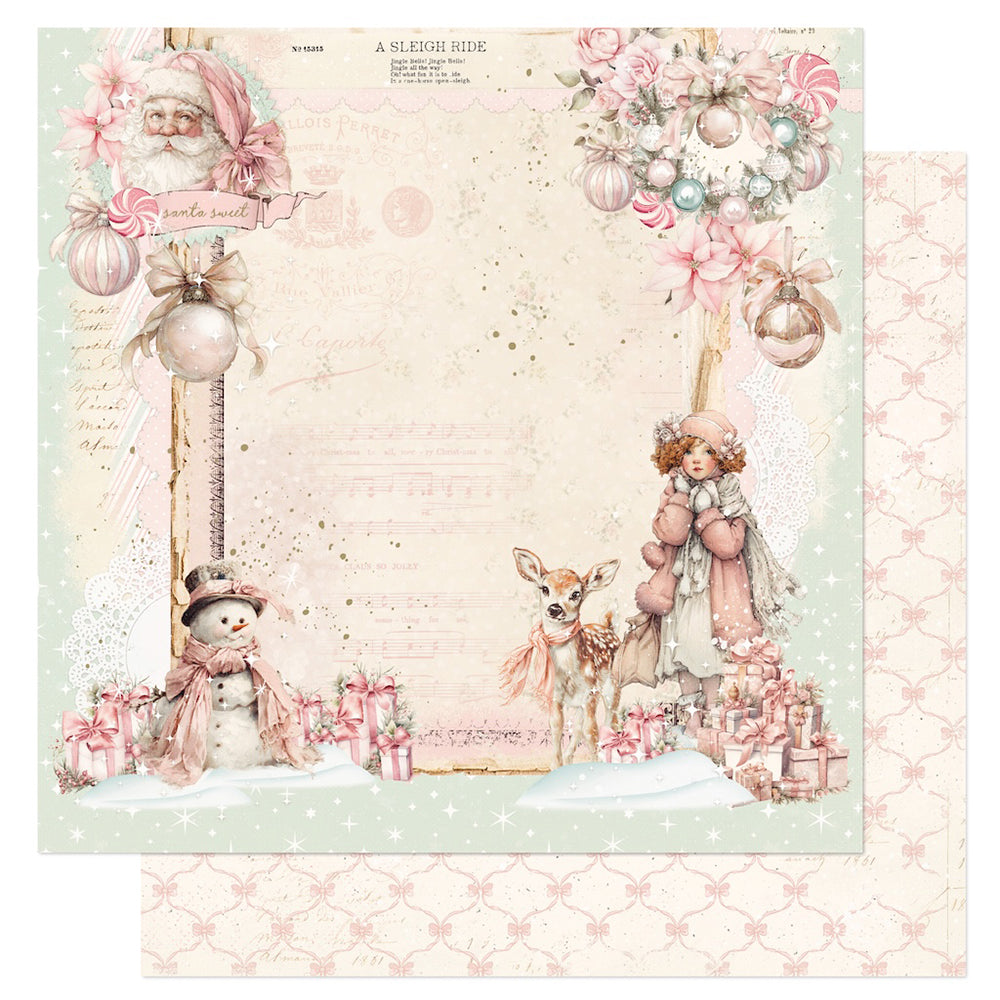 Prima Marketing Christmas Blush - 12 x 12 Double Sided Paper - Santa Sweet