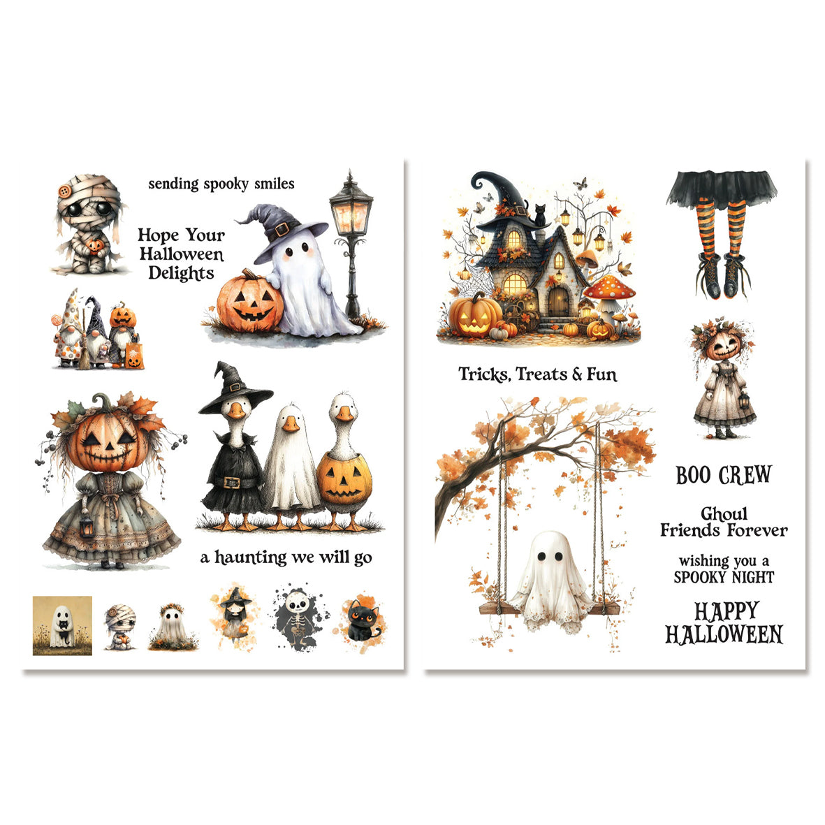 Spellbinders Simply Halloween Rub-On Sheets Tricks & Treats