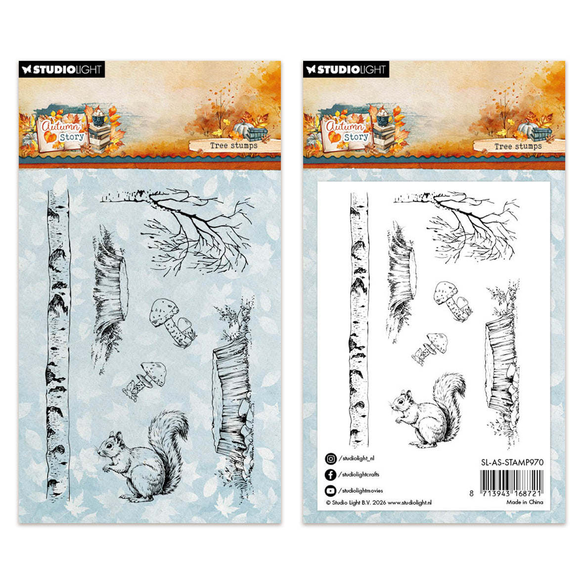 Studio Light Clear stamps Tree stumps Autumn Story