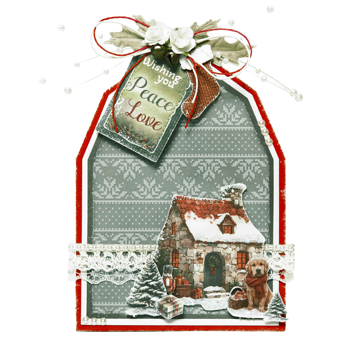 Studio Light Cutting Dies Christmas Labels Cottage Christmas