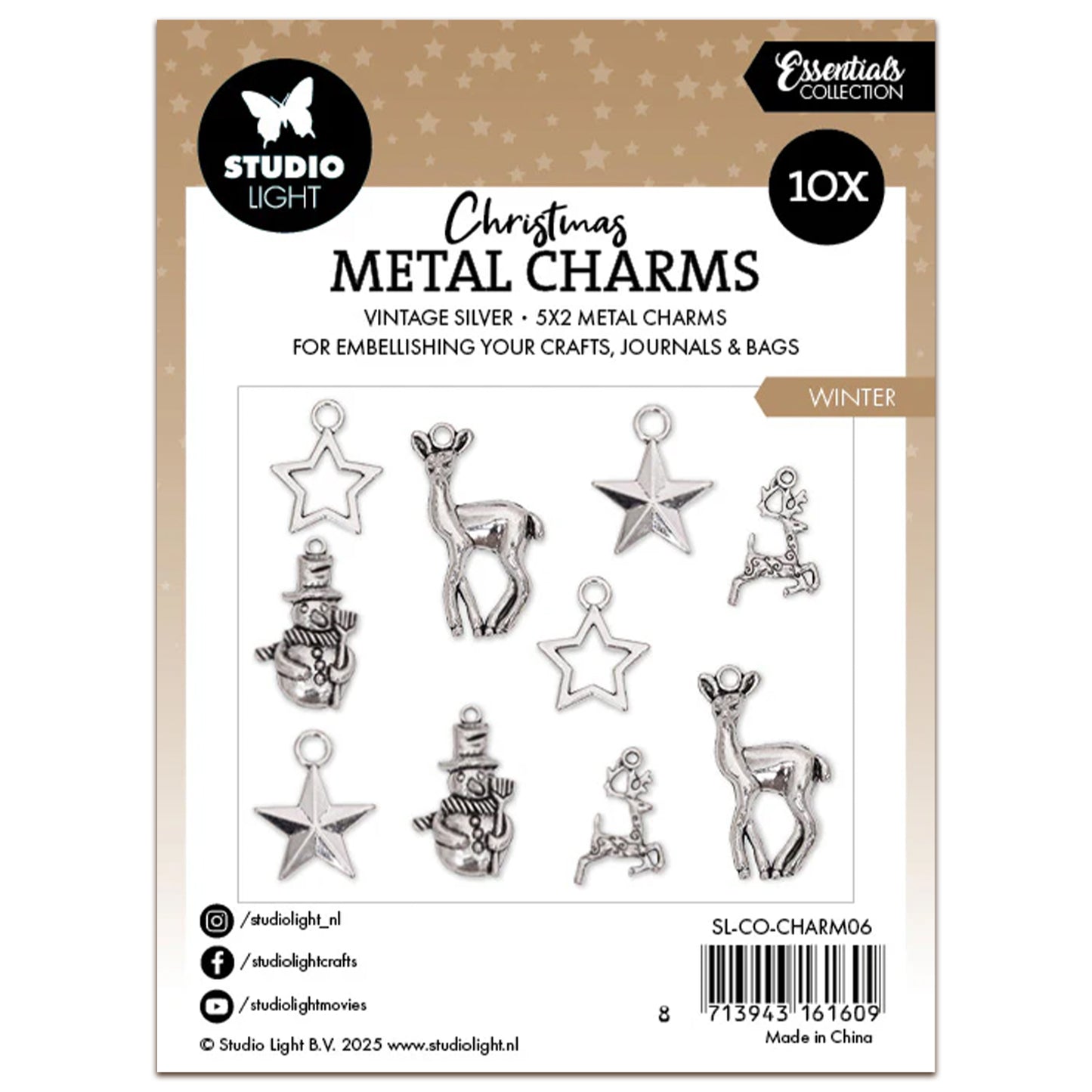 Studio Light Essentials Metal Charms Winter Elements