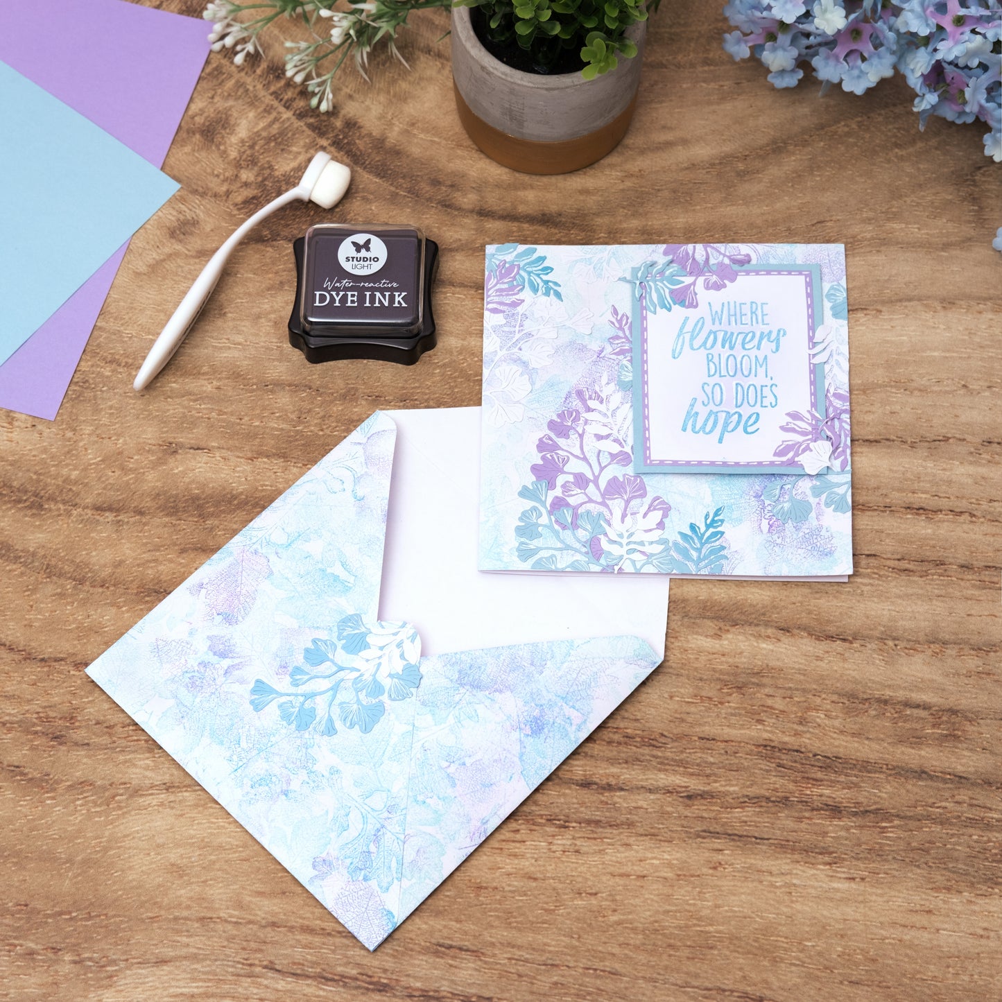 Studio Light Die-cut Paper Pad EA5 envelopes for A5 cards Essentials 305x305x7mm 25 Sheets