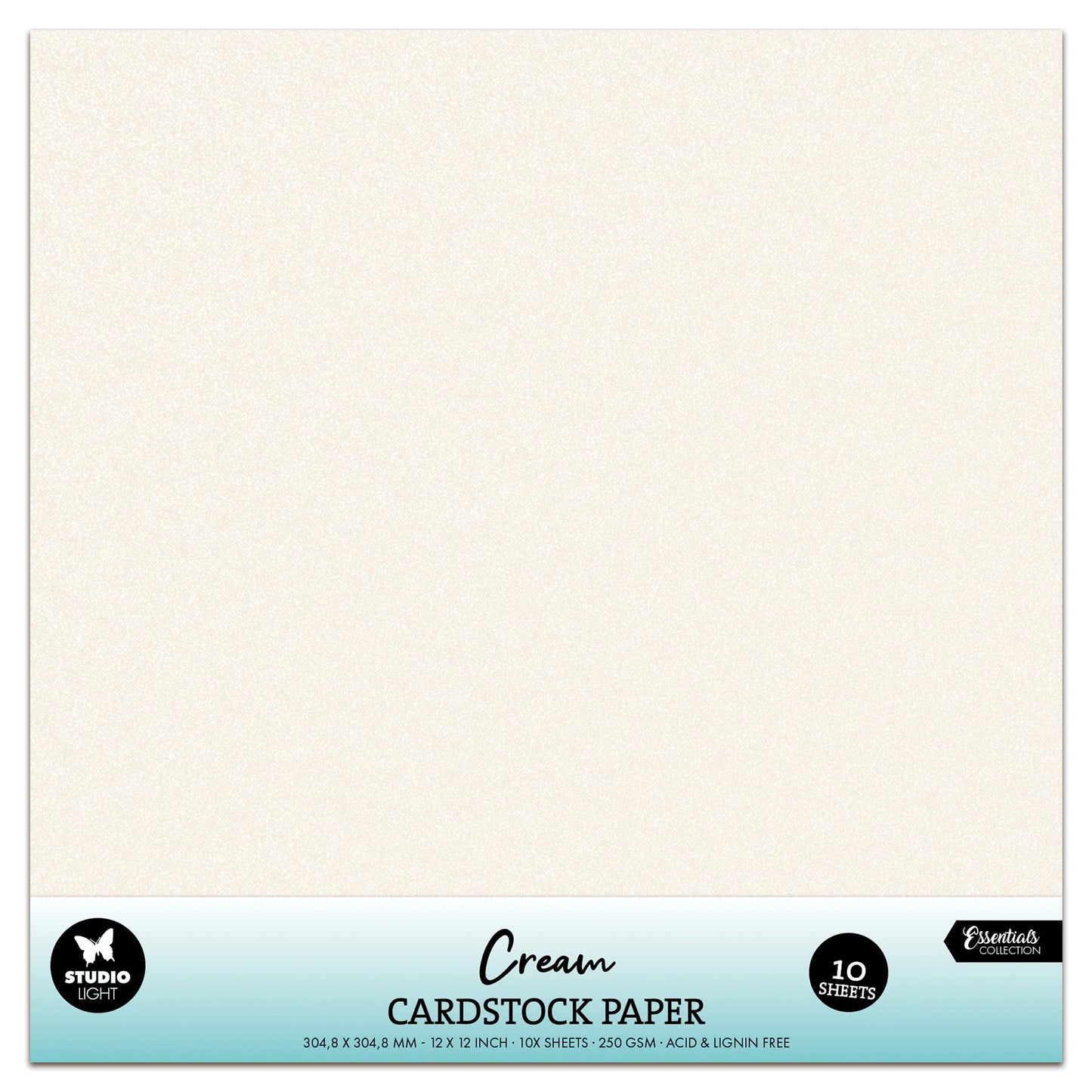 Studio Light Essentials Cream Cardstock 30x30cm - 250 gsm